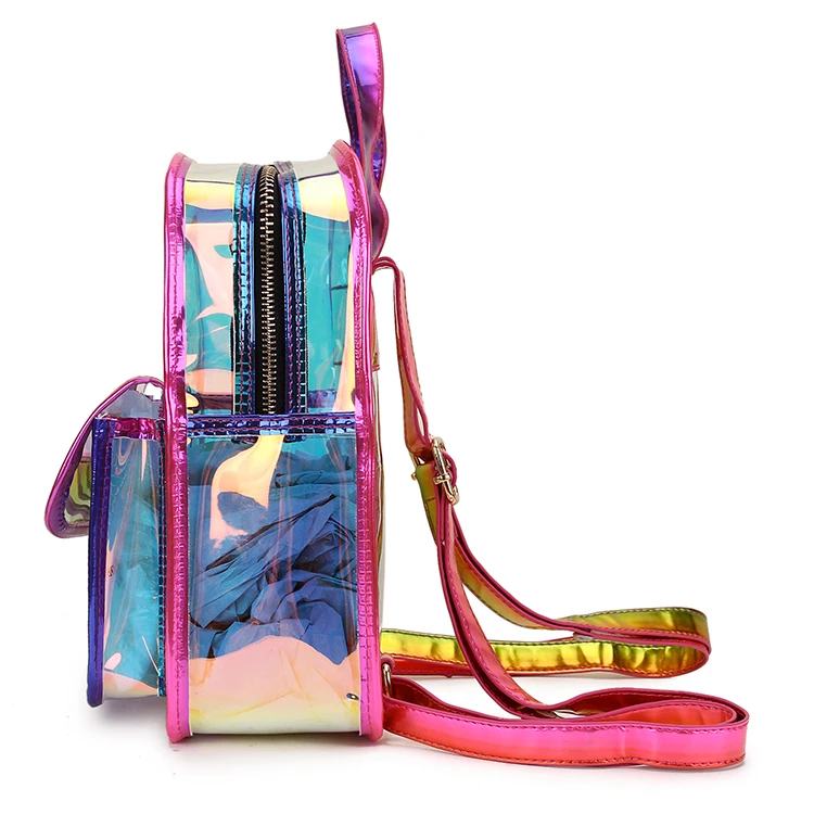 Fashion Women Laser Backpack Girl Mini Holographic Shoulder Bag Travel Bag HY